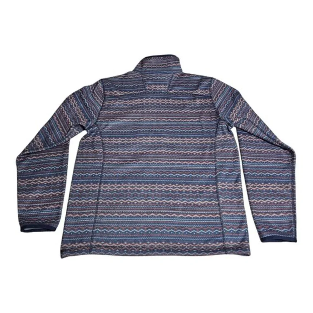 The North Face Gordon Lyons Fleece Fair Isle Cosmic Blue Pullover 1/4 Zip Mens M